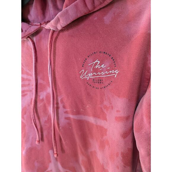 Silent Theory Tie-Dye Red The Uprising Hysteria Crop Hoodie Size 12 - Picture 4 of 4